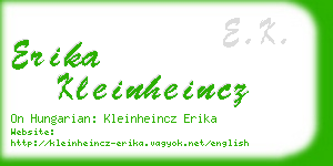 erika kleinheincz business card